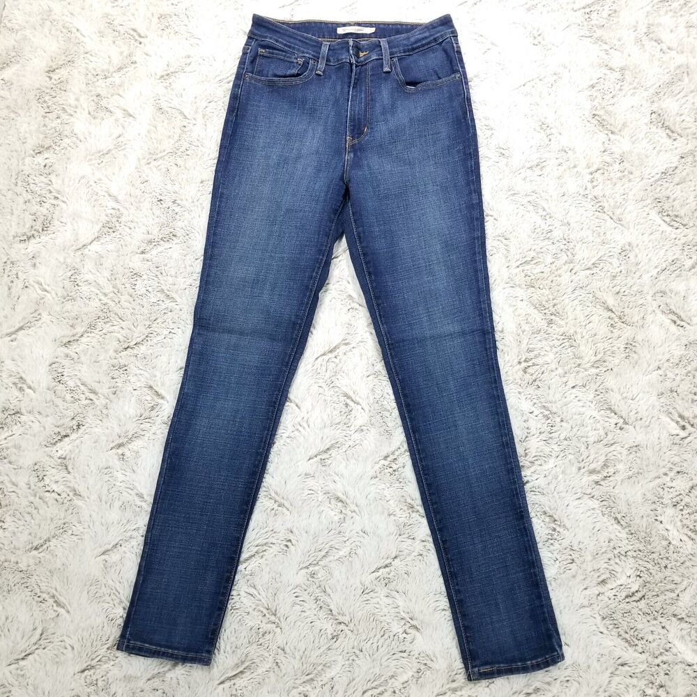 Levis Jeans Womens 30×30‎ Blue 721 High Rise Skinny Darck Wash Denim